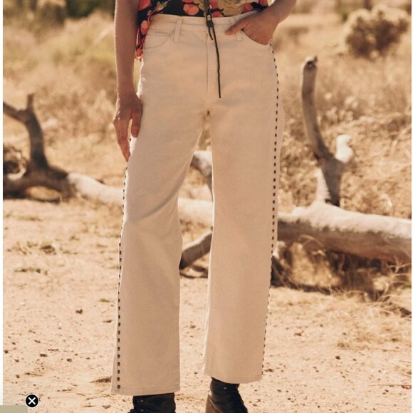 The Great. Womens size 28 The Studded Billy Jean in Natural Western Bohoemian - Picture 1 of 15